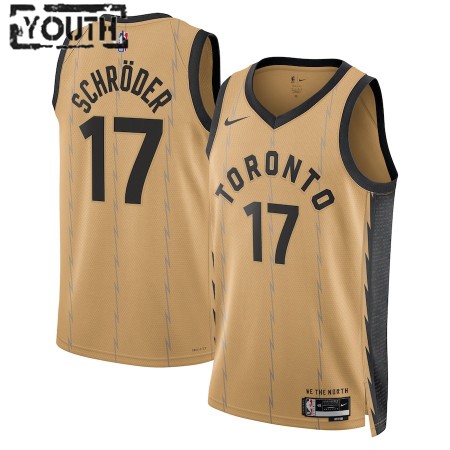 Barn Toronto Raptors Tröja Dennis Schroder Nike 2023-24 City Edition Gold Swingman Barn Toronto Raptors Tröja Dennis Schroder Nike 2023-24 City Edition Gold Swingman